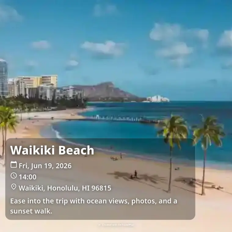Screenshot of OnTravelPlan showing Card image